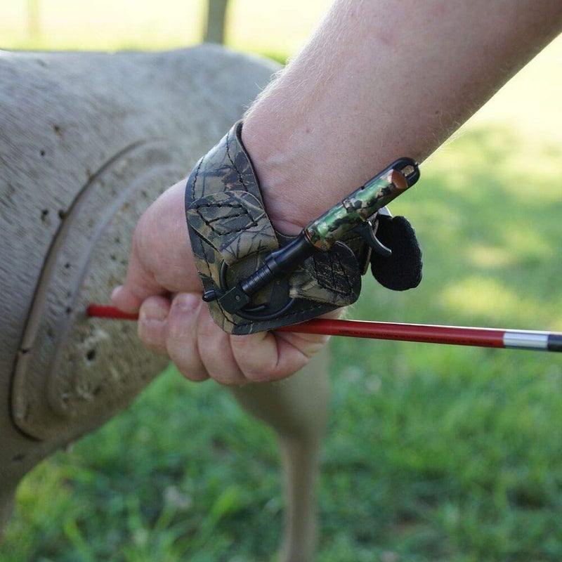 Tru-Fire Edge Buckle Foldback Adjustable Archery Compound Bow Release - Camo Wrist Strap with Foldback Design - Image 4
